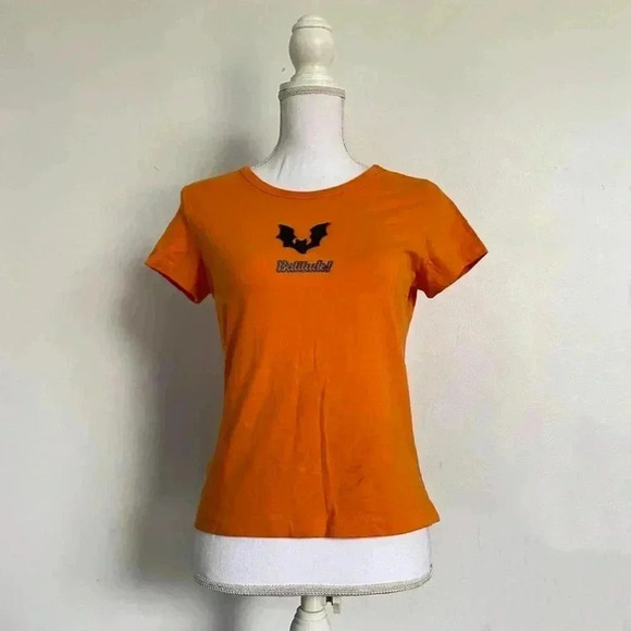 Orange Halloween baby tee. - Picture 1 of 4